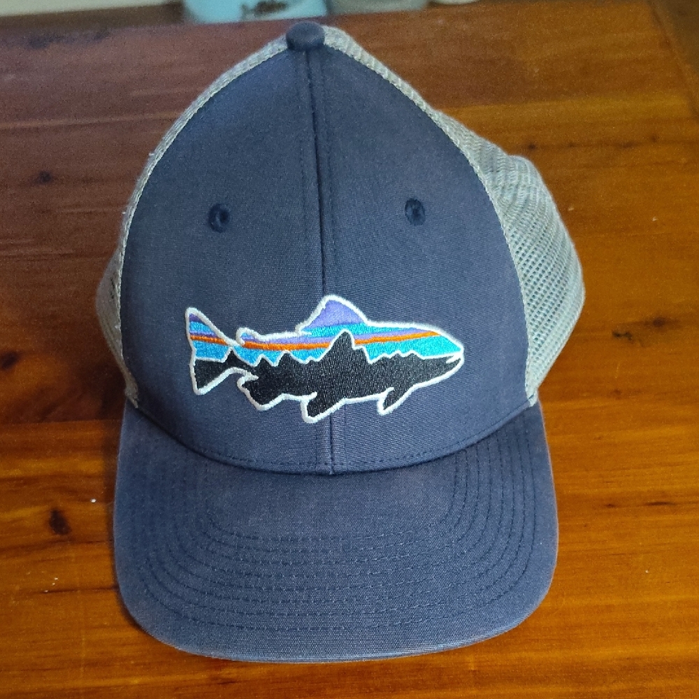 Patagonia Blue and Gray Mesh Cap